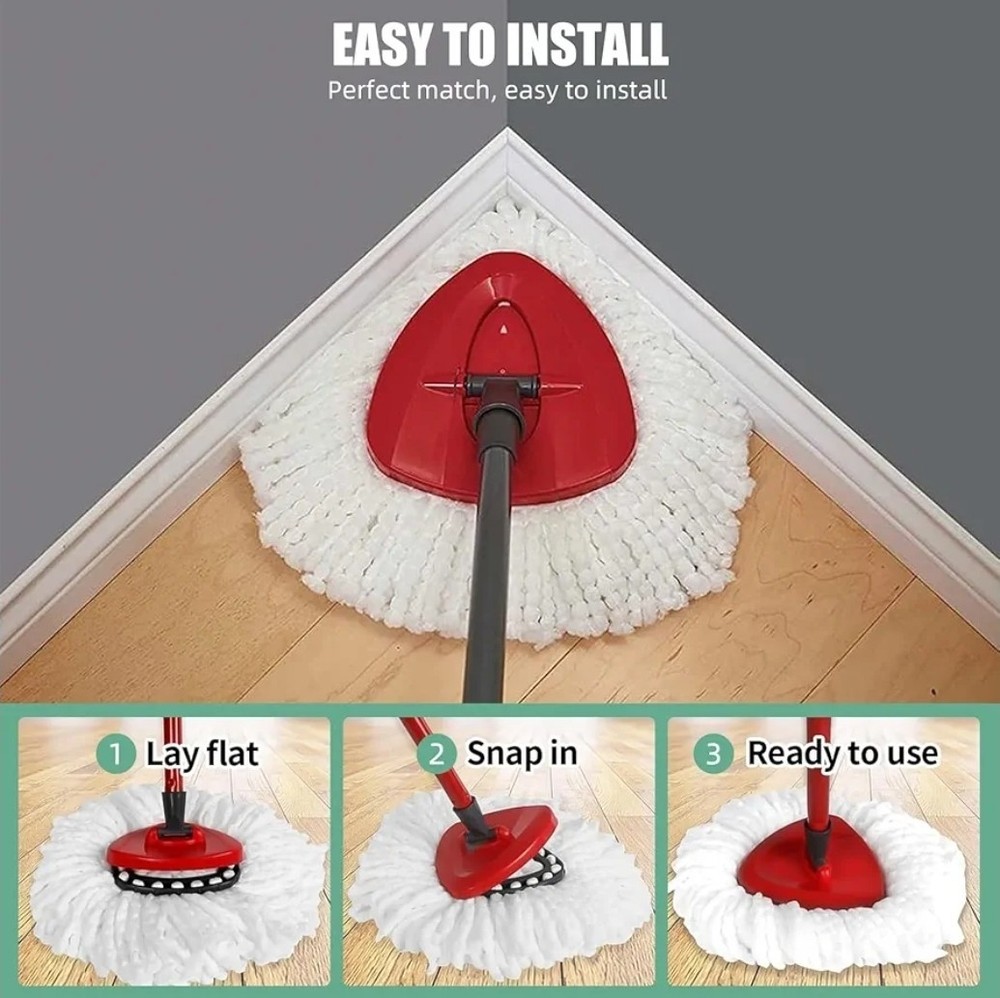 10 Pack Spin Mop Replacement Heads, 100% Microfiber Spin Mop Head
