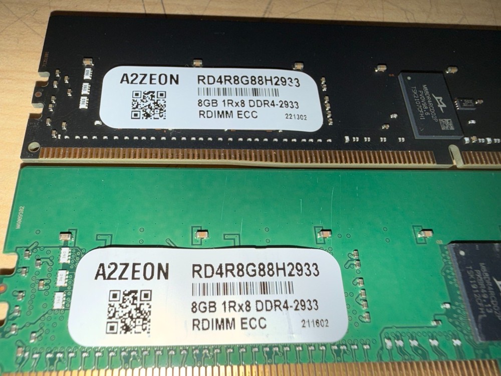 A2Zeon 8GB 1Rx8 DDR4-2933 RDIMM ECC Server RAM Module RD4R8G88H2933