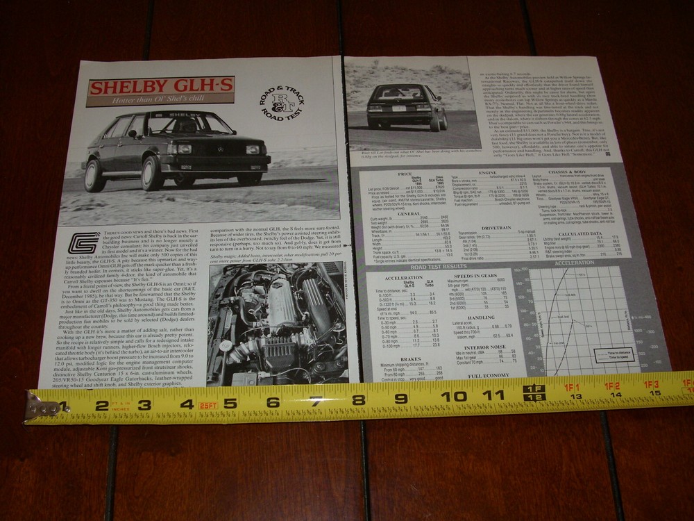1986 SHELBY GLH-S ORIGINAL ARTICLE