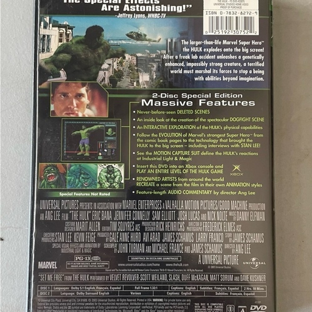 2 Disc CD of The Hulk
