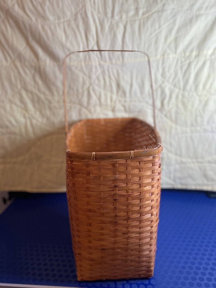 Vintage Bamboo Stair Case Step Basket