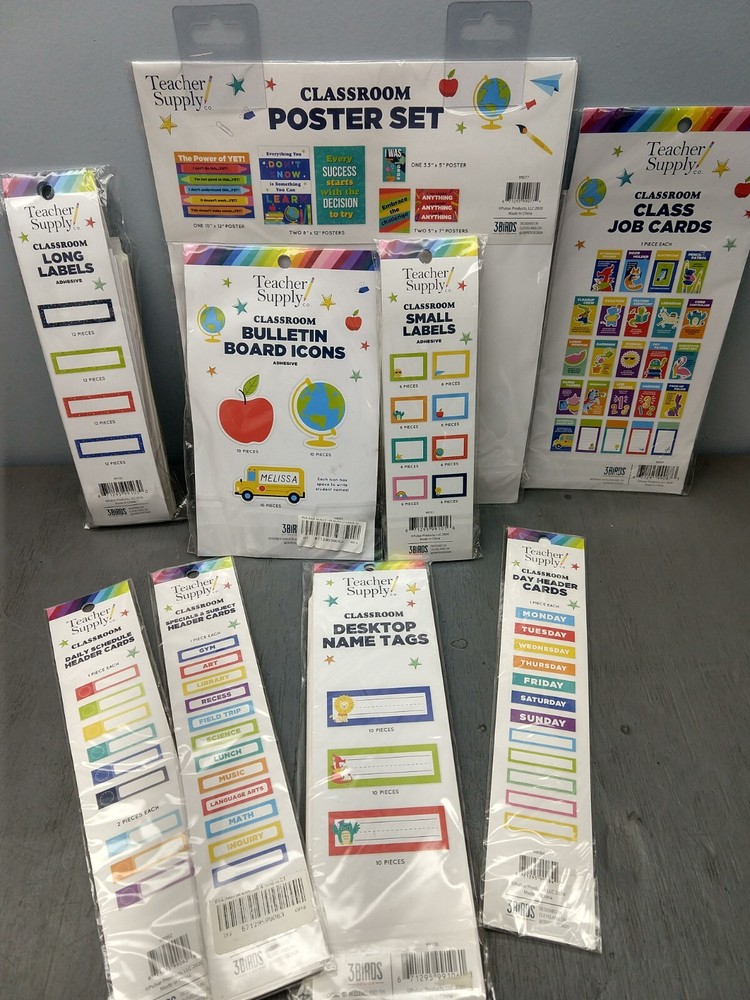 Teacher Supply Co. 9 Pc. Classroom Combo Set 1D-933