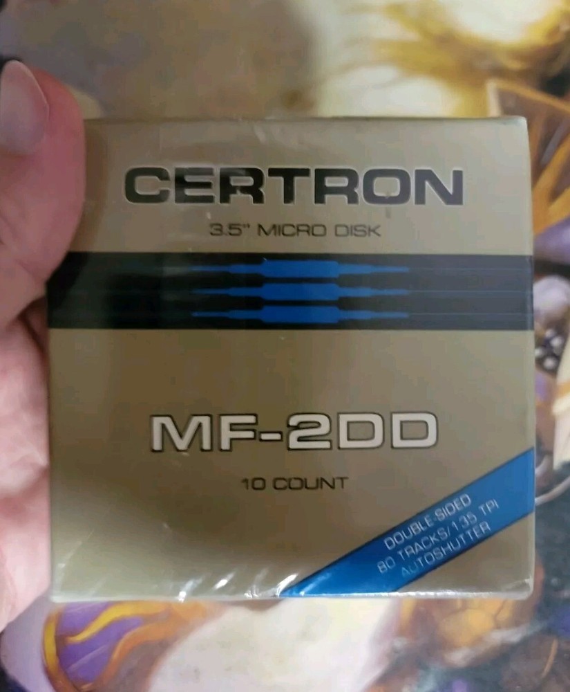 CERTRON MF-2DD 3.5 Floppy Disk micro NIP VTG Double Sided Autoshutter 10 Count