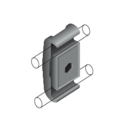 Guide Rail Bracket VG-221 R KIT Double ROD // Conveyor Components