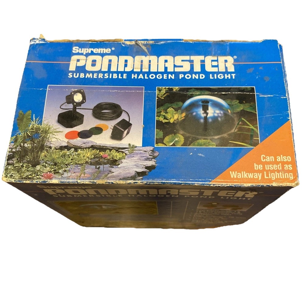 Pondmaster 02155 Submersible Halogen Pond Light Multi Color Open Box