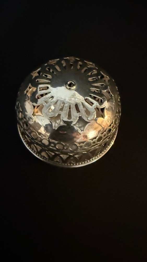 Gorham Sterling Silver Cut Work String Holder Beaded Rim 1891 for J.E. Caldwell