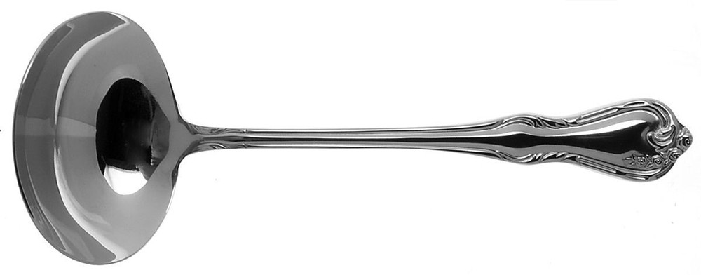 Reed & Barton Lattice Rose  Solid Gravy Ladle 6813559