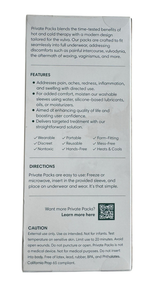 Private Packs Vulva Personal Pad Hot & Cold Therapy