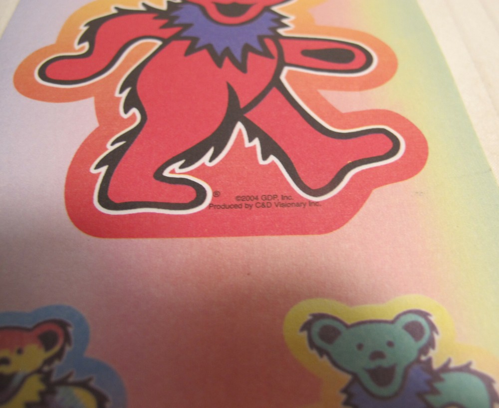Vintage Grateful Dead Dancing Bears Scratch Pad Note Pad