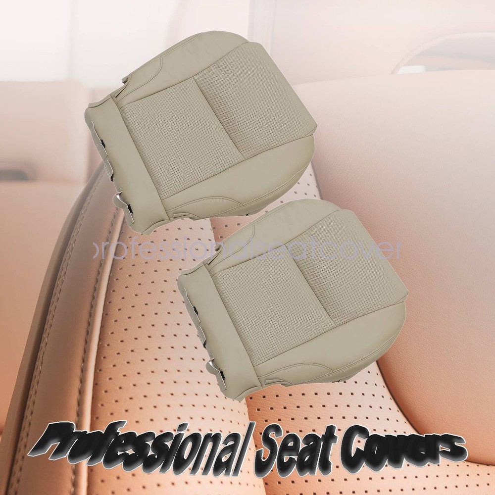 Fits 2008 Lexus IS250 IS350 Driver-Passenger Bottom Seat Cover Perf Leather Tan