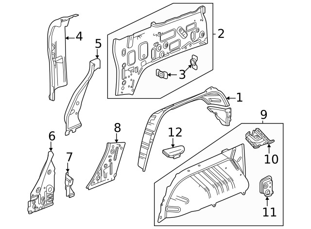 Genuine GM Inner Panel Assembly Bracket 84943705