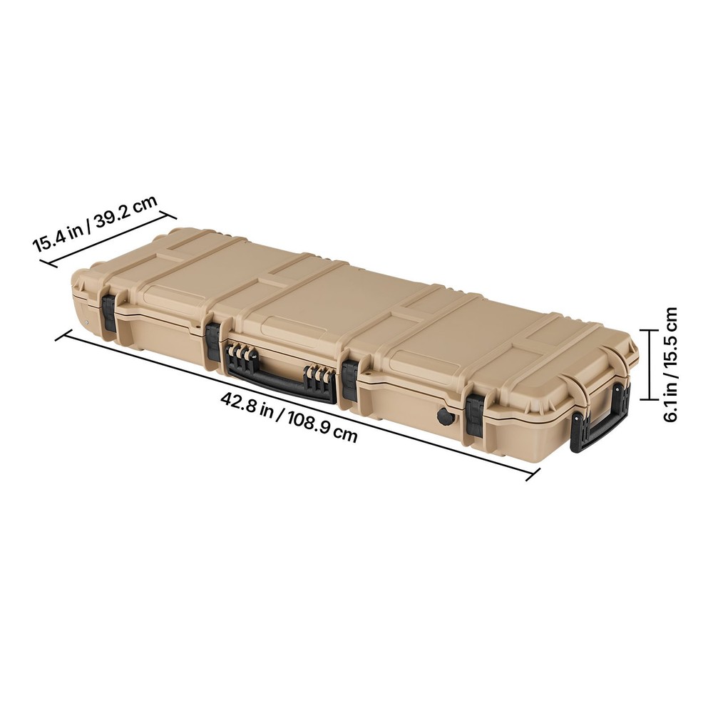 Uimoso Durable Rifle Case with Waterproof Design and Customizable Foam Inserts