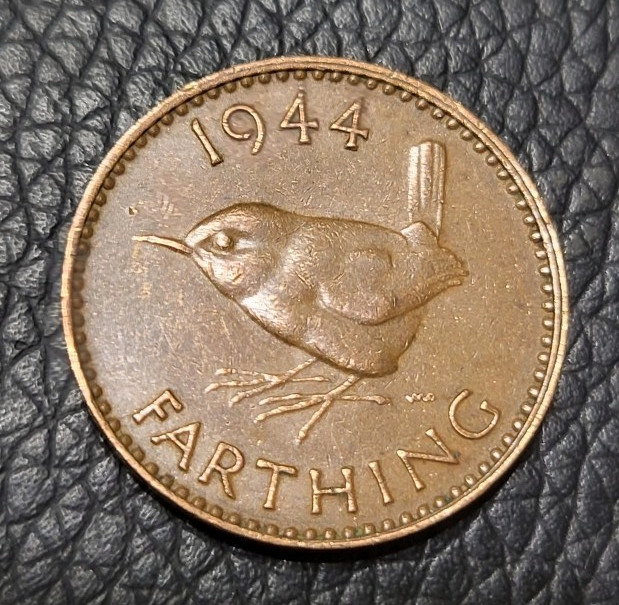 1944 Great Britain Farthing Coin