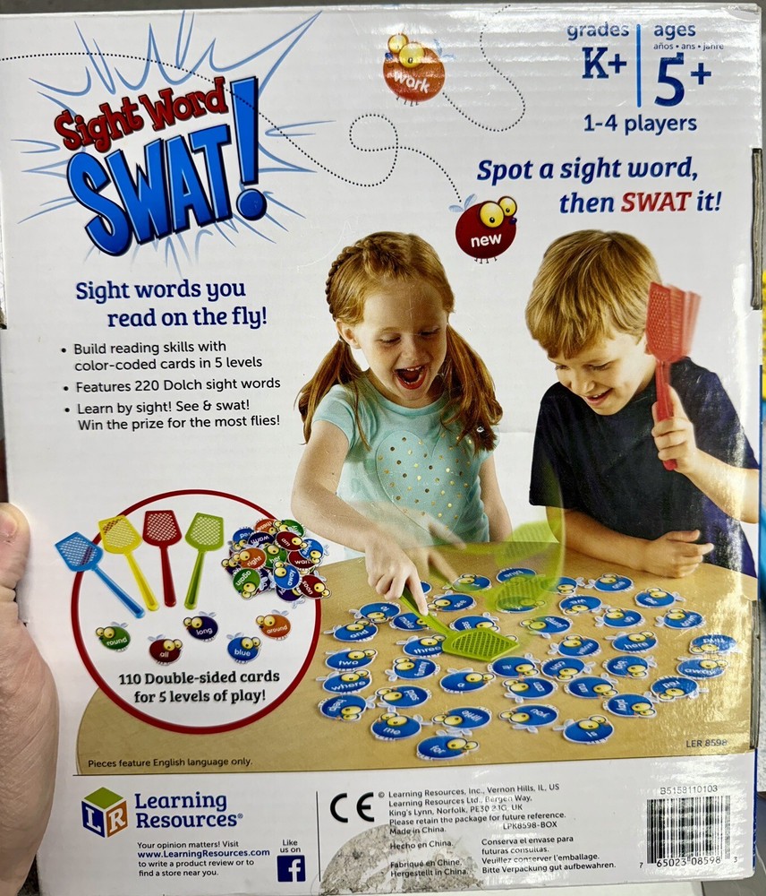 Learning Resources Sight Word Swat Educational Sight Words Game, See Description