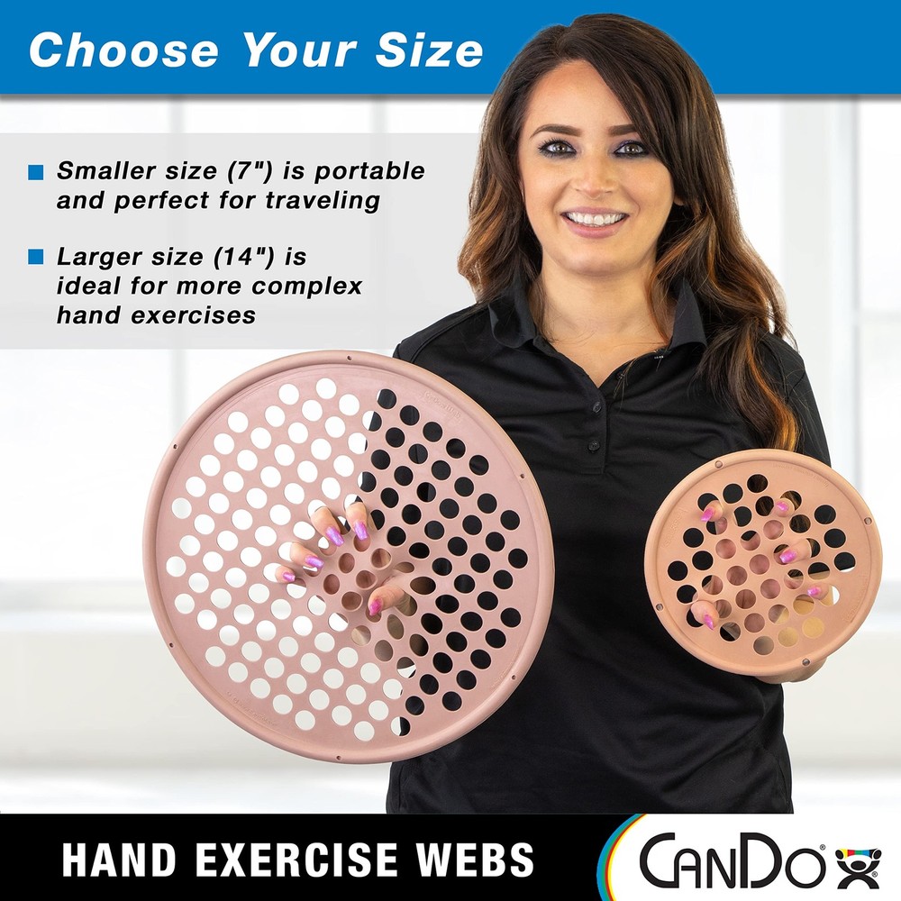 CanDo Hand Exercise Web XX Light Latex Therapy for Strengthening Hands