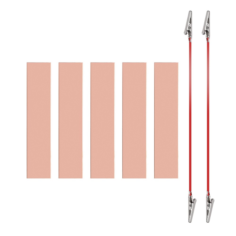 20x100mm Pure Copper Anode Sheet, 5 Pack 99.995% Pure Copper Electrode Plates