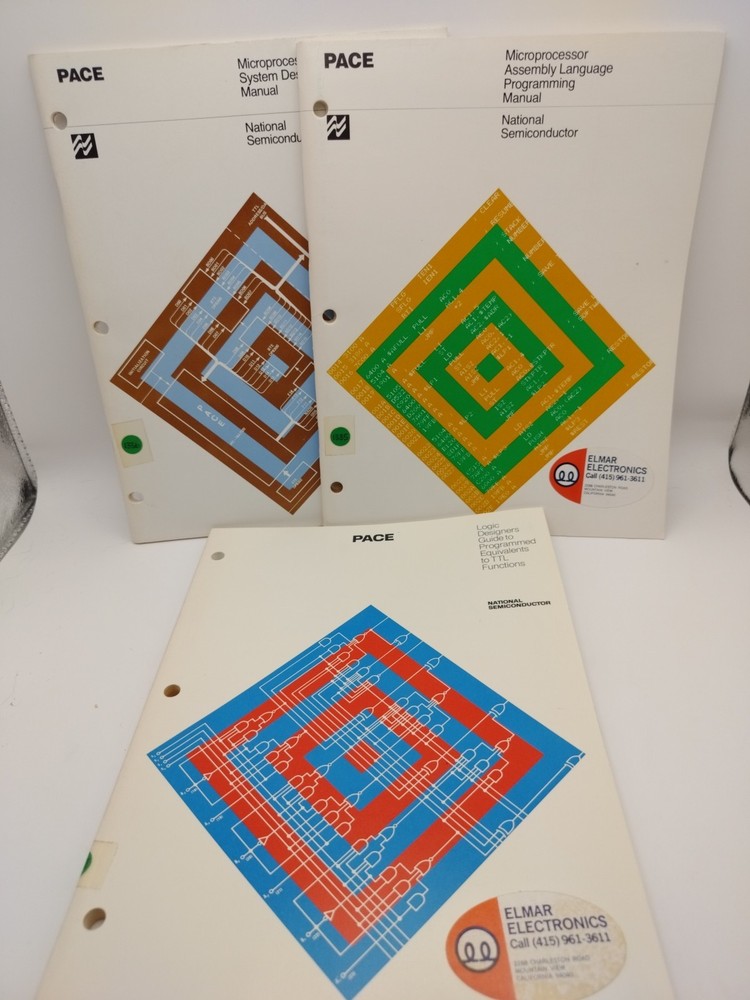 National Semiconductor PACE Microprocessor Manuals Lot 3 TTL Design 1976-77 VTG