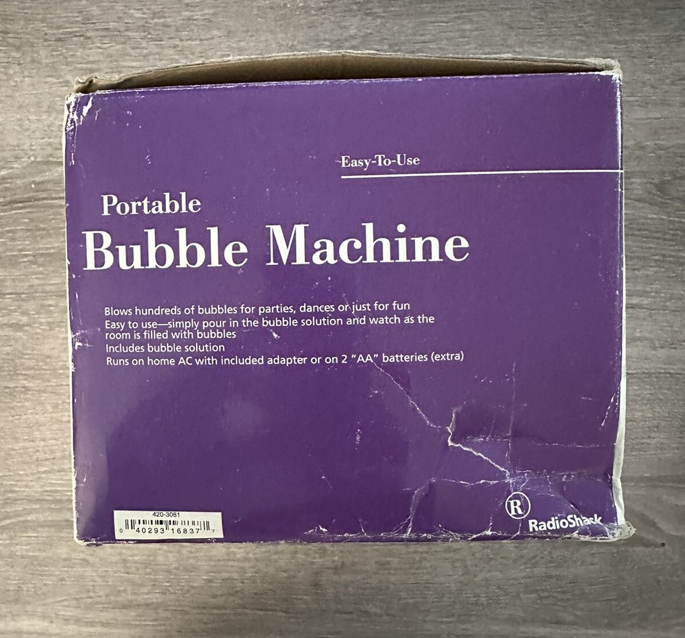 Radio Shack Portable Bubble Machine NIB