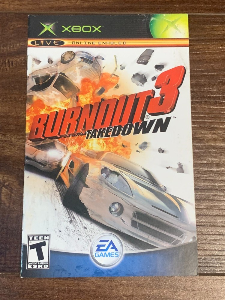 Burnout 3 Takedown Burn Out XBOX Instruction Manual Only