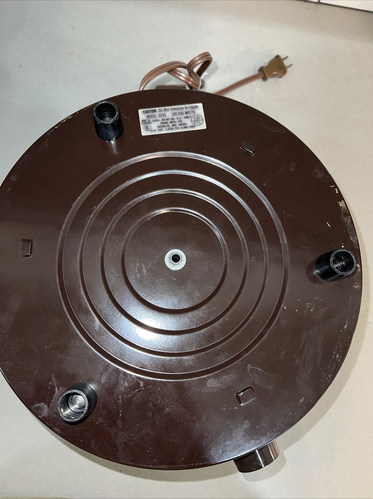 Vintage Rival 5 Quart Crock-Pot Slow Cooker Model 3355 Heating Base