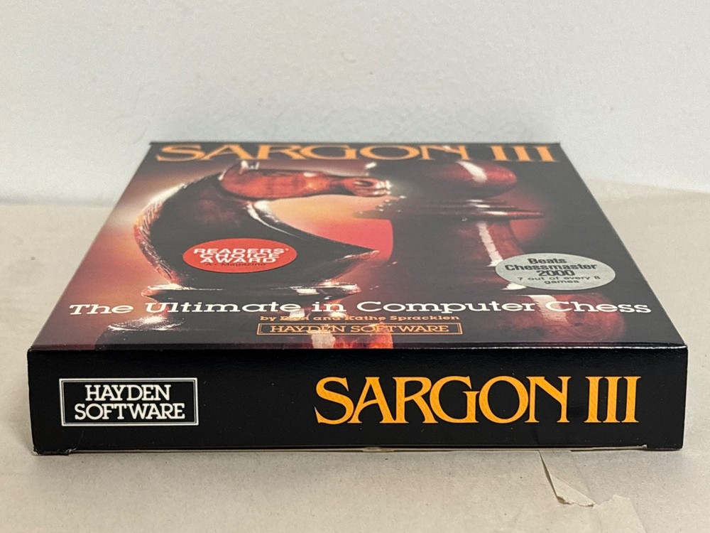 Sargon 3 III Computer Chess Software - Apple & IBM PC 5.25" Floppy Disk