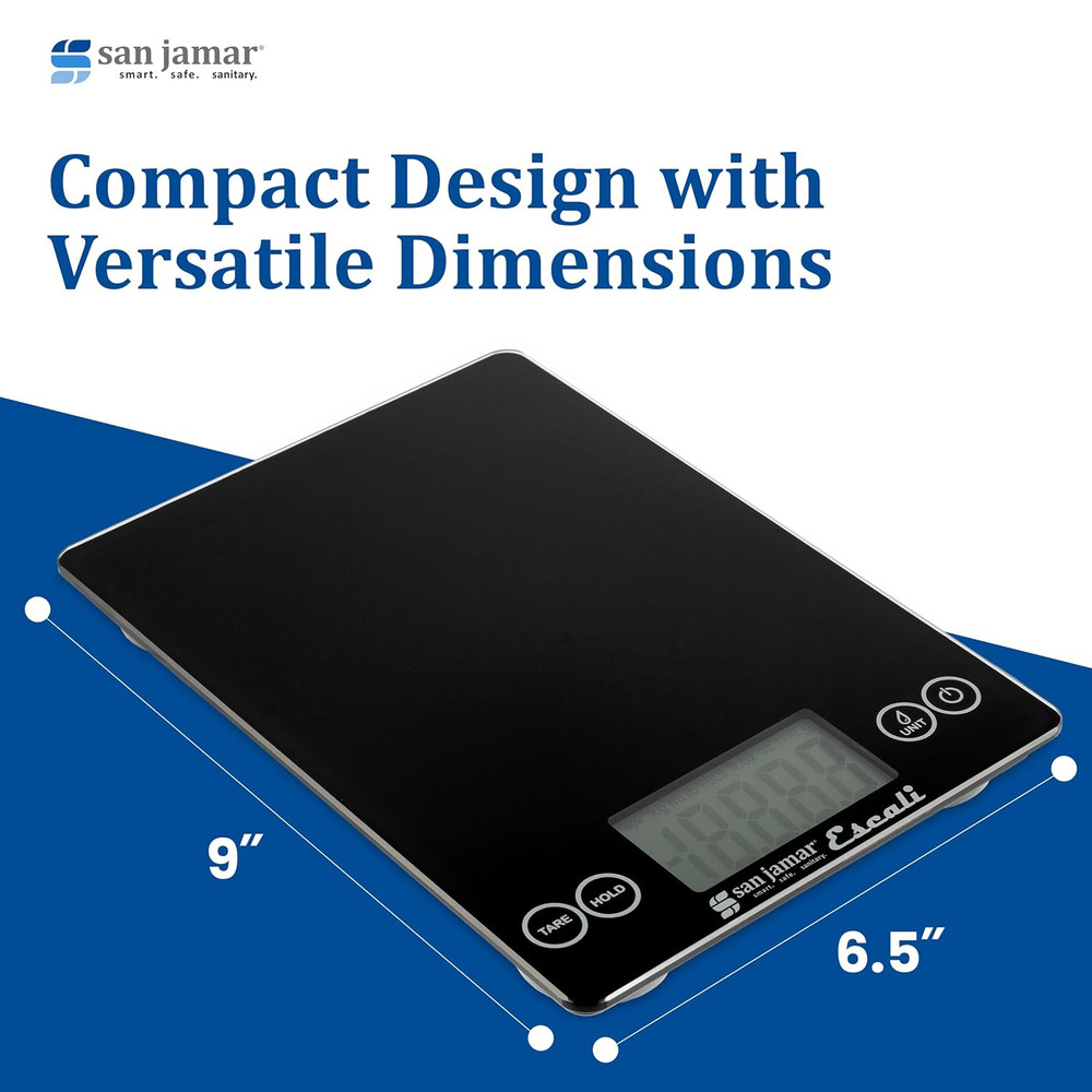 Escali Glass Digital Food Scale, Black