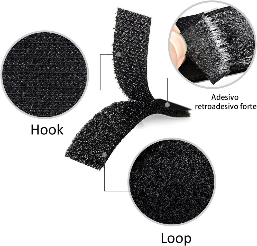 Versatile 1 Inch x 4 Inch Hook and Loop Strips - 15 Adhesive Sets for Easy Use