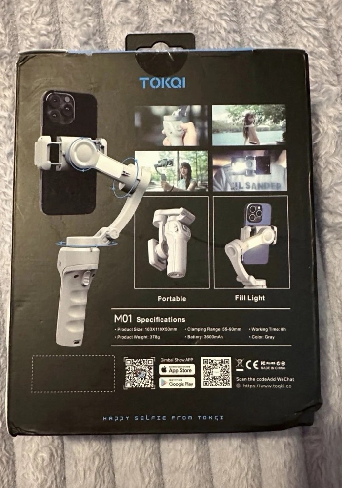 Tokqi M01 3-Axis Gimbal Stabilizer~Open Box