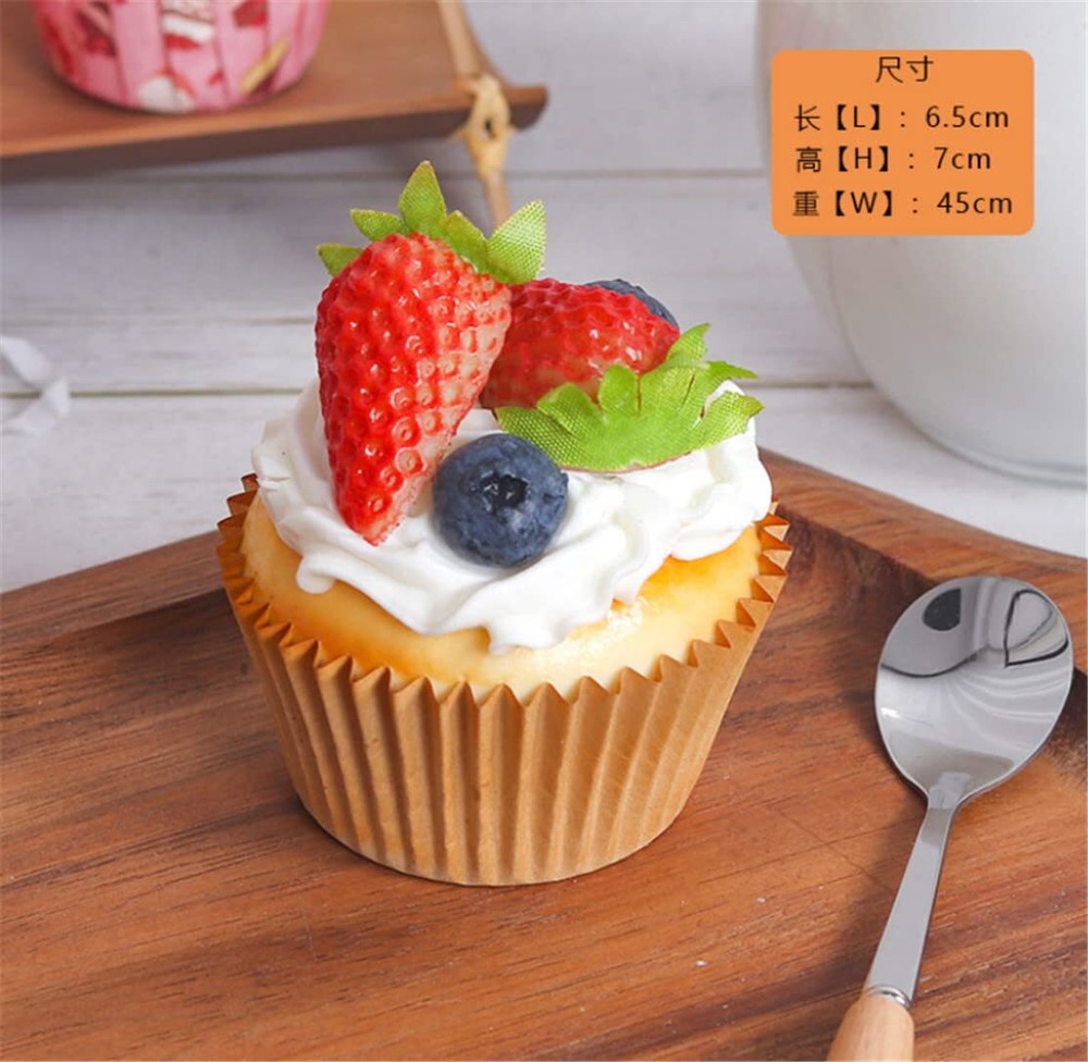 6PCS Artificial Cake Fake Simulation Realistic Cupcake Bread Dessert for Deco...