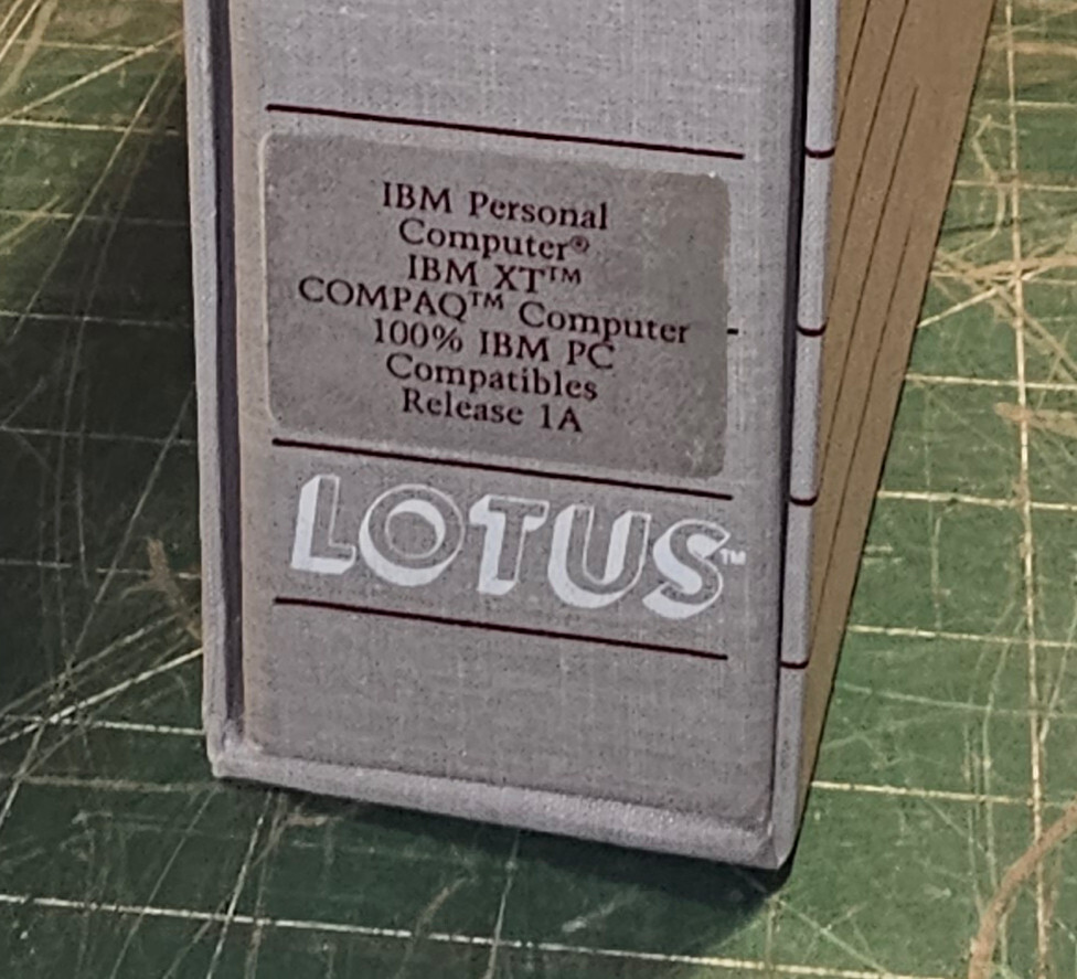 1980s LOTUS 123 Manual