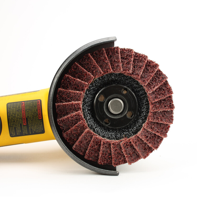 5 Pack - 4-1/2" x 7/8" Black Hawk Surface Conditioning Flap Discs, Red - Medium