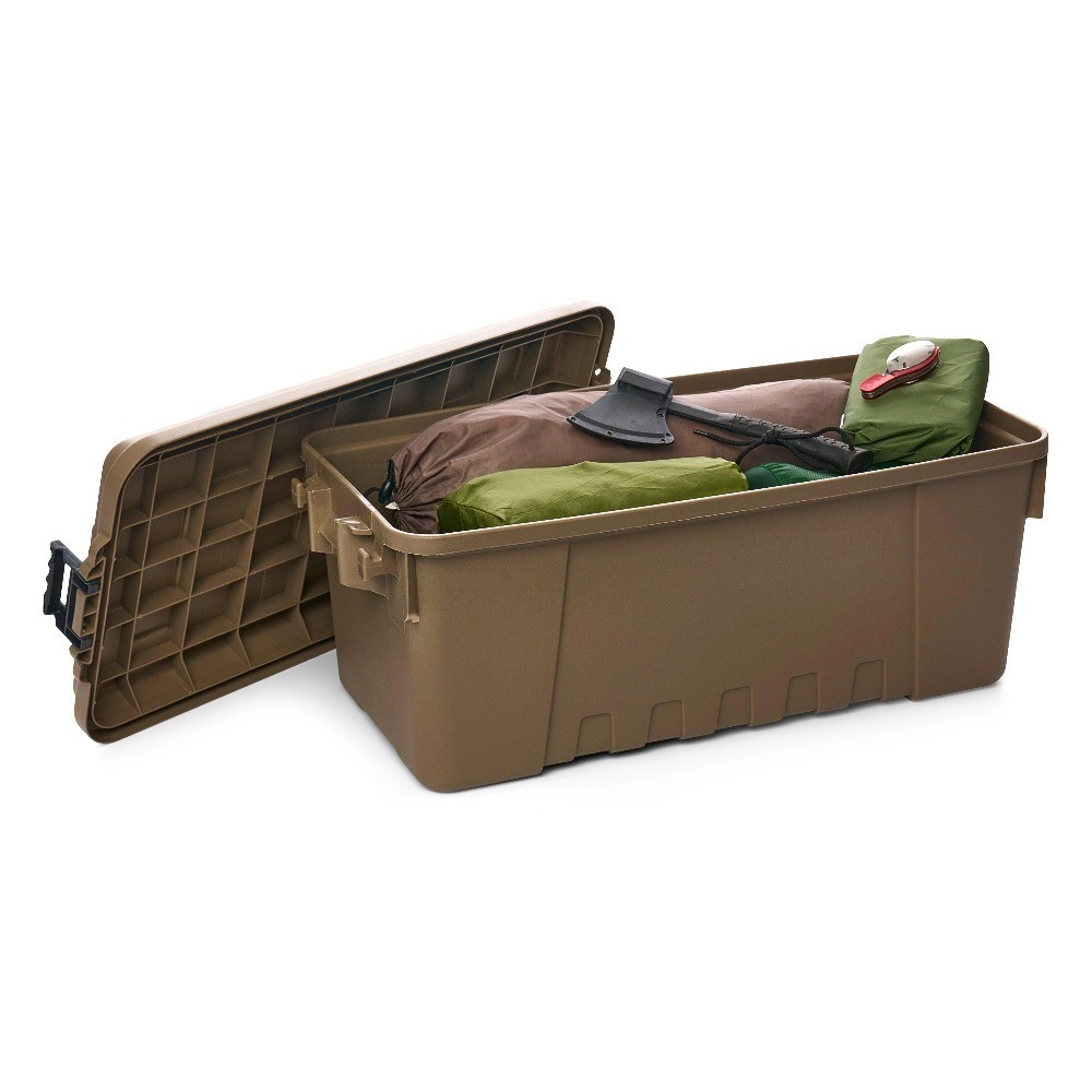 Desert Tan, 17-Gallon Lockable Storage Box