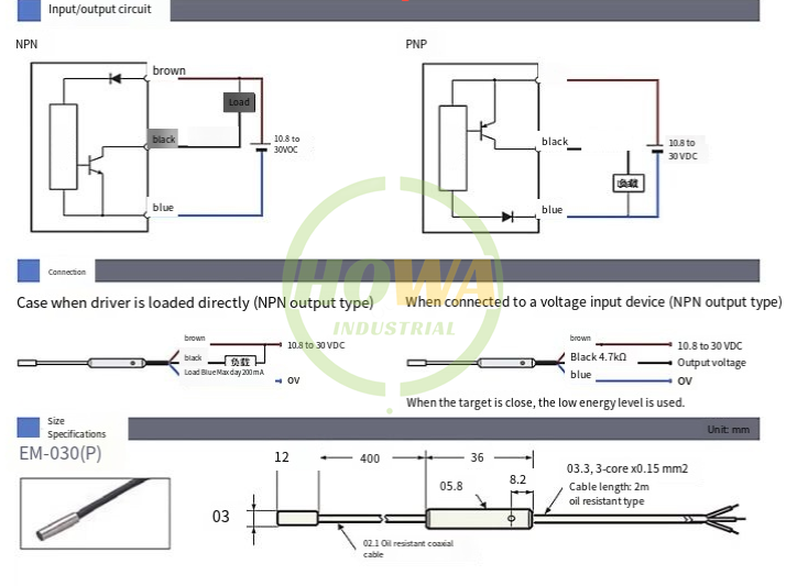 NEW KEYENCE EM-030P Proximity Switch Sensor