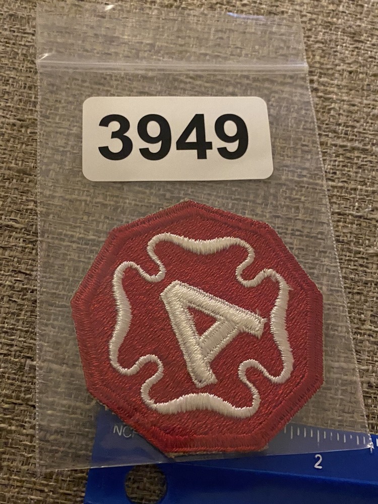 US Army 9th Army White A Patch INV3949