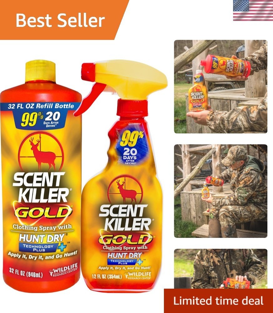 Essential Scent Control Scent Killer Gold 44 FL OZ – Advanced Odor Prevention