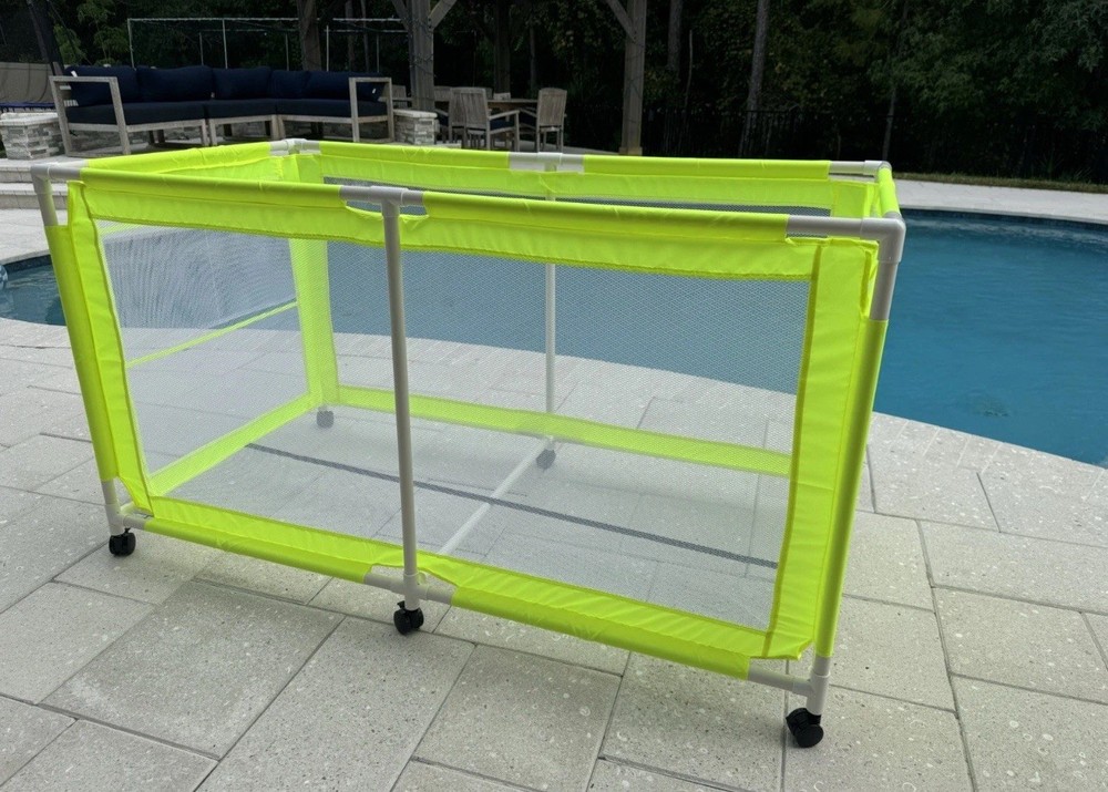 280 Gallon Extra Large Swimming Pool Rolling Storage Bin Lime Green