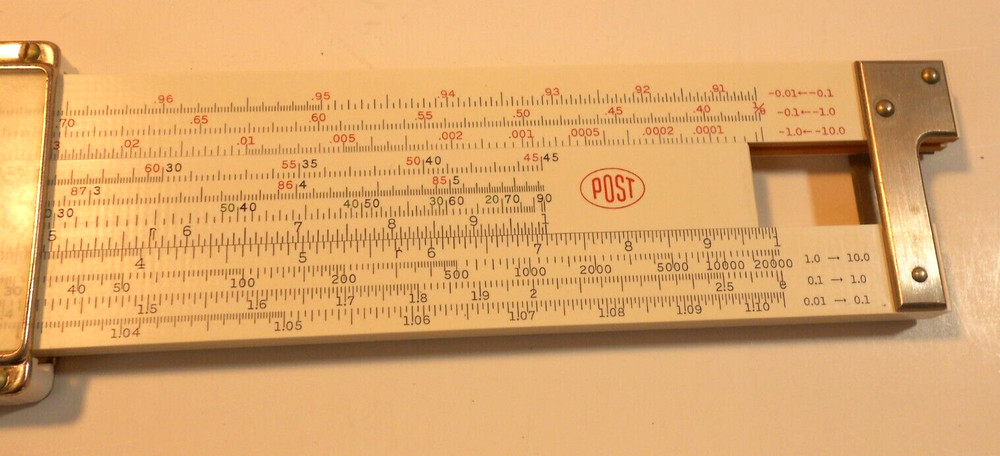 POST VERSALOG 1460 Engineer Slide Rule Case Belt Loop Instructions JAPAN E5