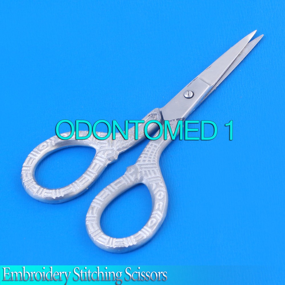 Embroidery Stitching Scissors 3.5" Fine Point Polish Ring