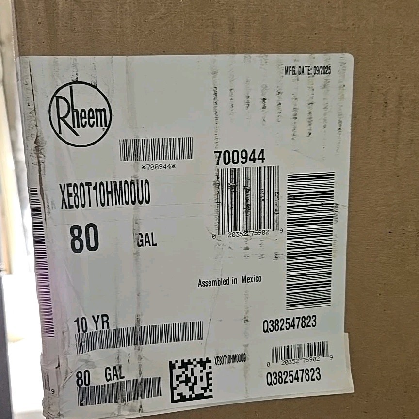 Rheem 80Gal Water Heater Xe80t10hm00u0 READ****