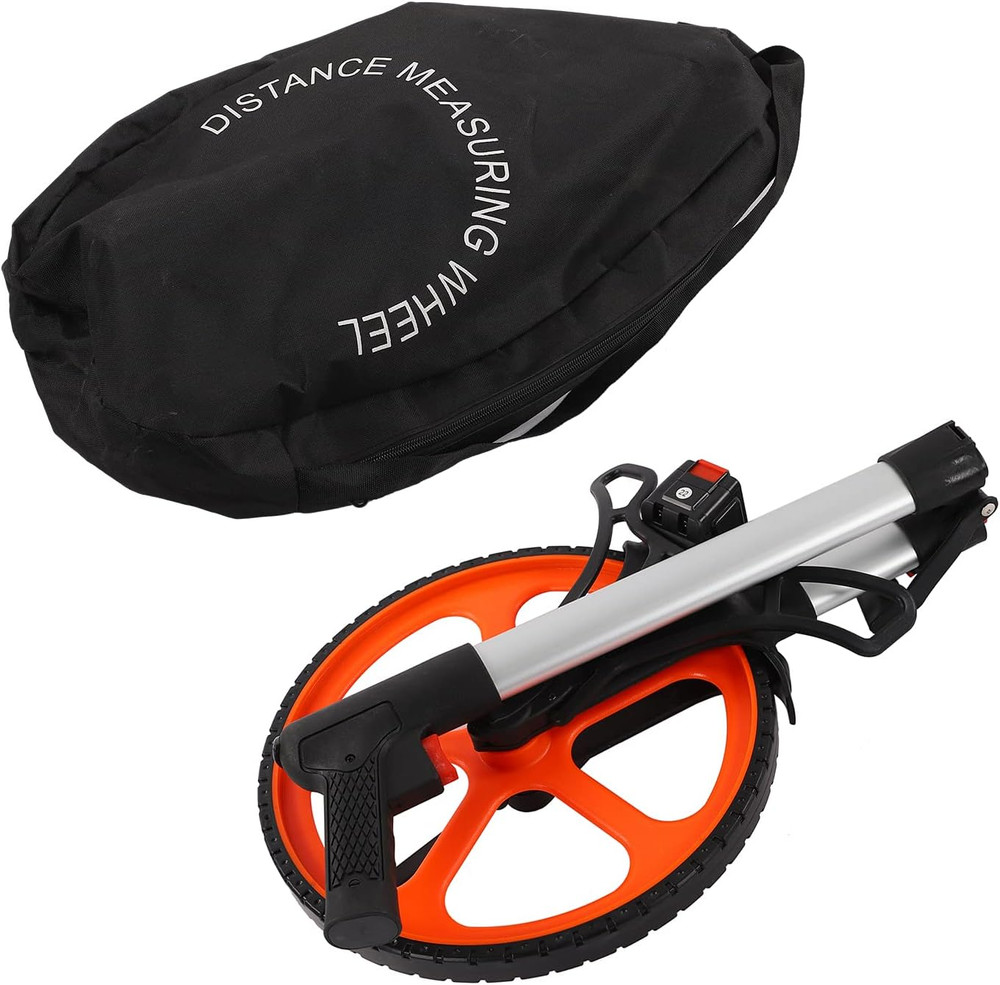 Precision Measuring Wheel - 9999.9M/9999.9Ft Range with Counter