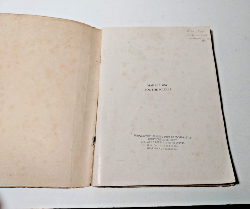 1944 Army Book MAP READING For The Soldier