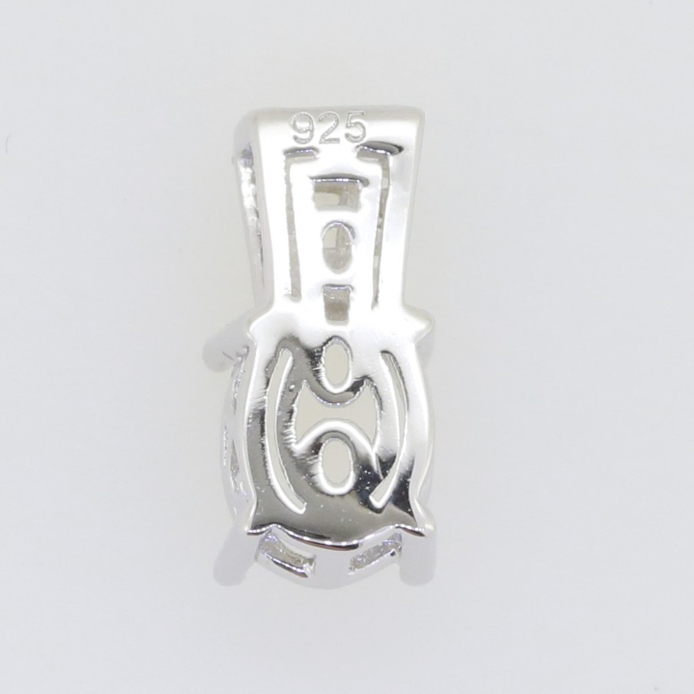 Sterling Silver Semi Mount Pendant Setting Oval OV 8X6mm