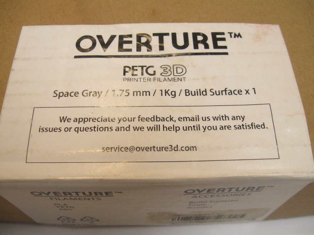 Overture PETG 3D Printer Filament