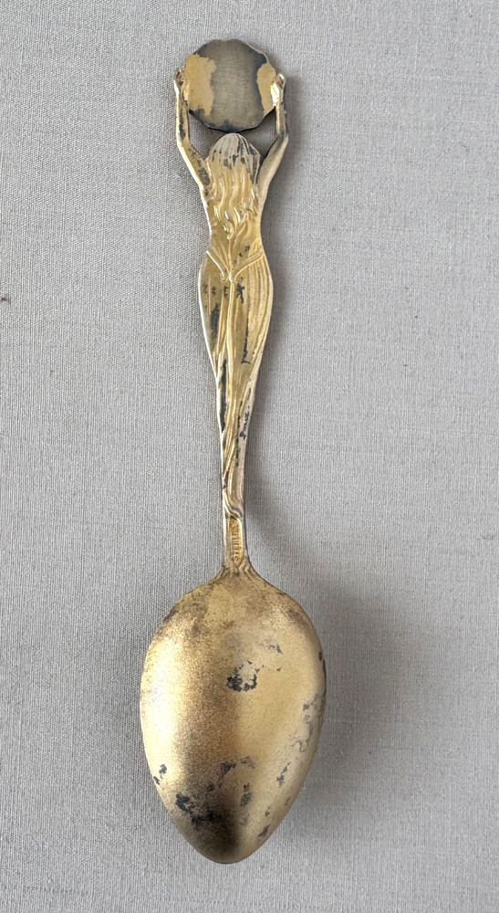 PURDUE UNIVERSITY Sterling Silver Figural Souvenir Spoon;Y367