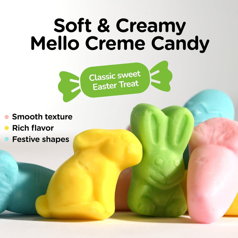 Easter Mello Creme Mix, 24 Oz Bulk Resealable Bag, Spring Candy Assortment with
