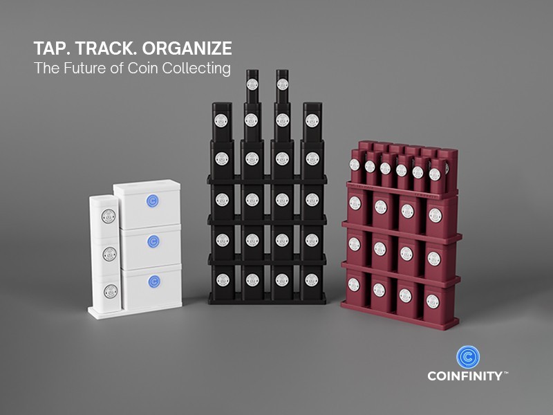 Coinfinity 32.5 mm Stacker | Modular Magnetic Storage for Small Coins - 2 Pack