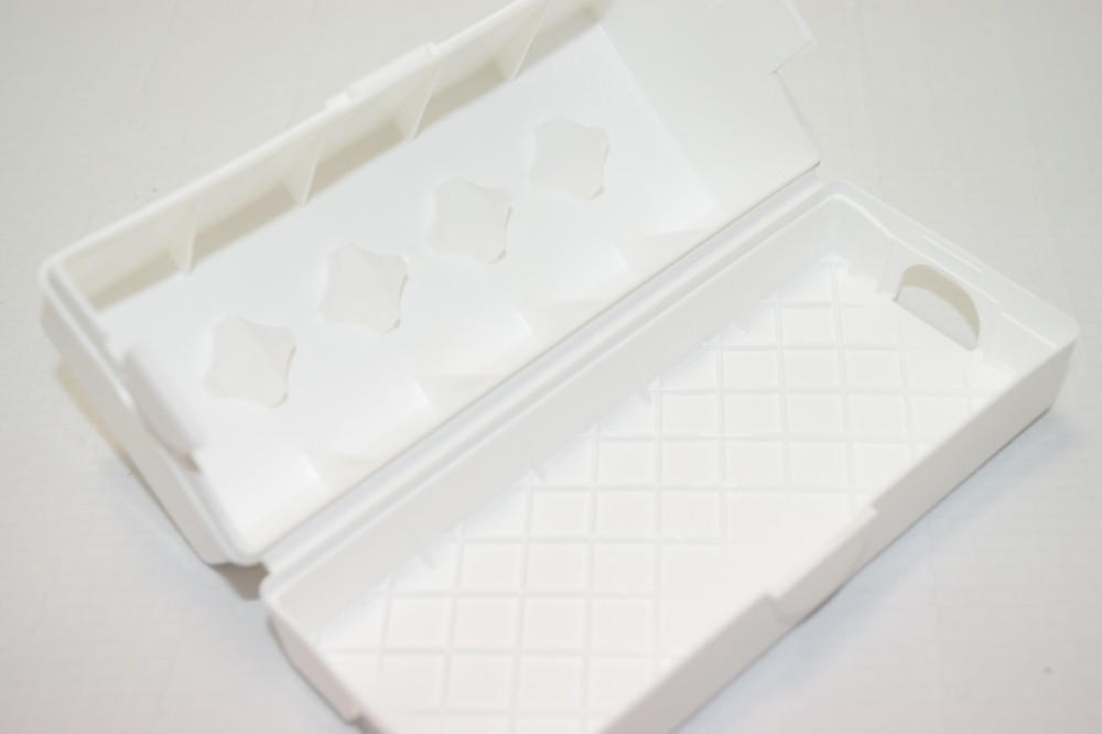 Child Resistant Medication Case 2 Compact WHITE Plastic Storage Locking Lock Box