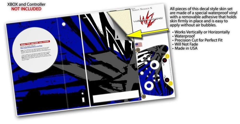 Skins XBOX Series S Console Controller Baja 0040 Blue Royal