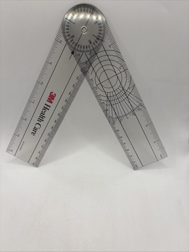 Plastic 8" Spinal Goniometer 360 Degree ISOM Physical Therapy Angle Ruler