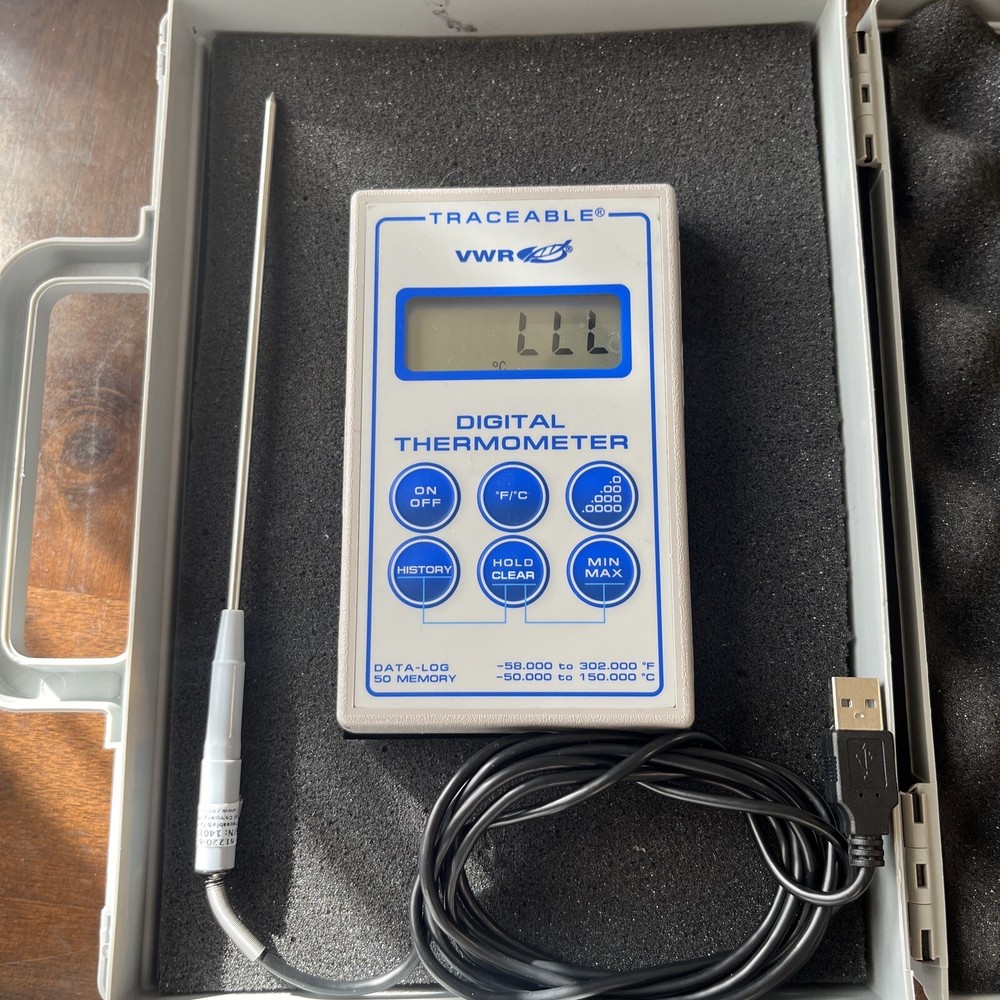 VWR Traceable Digital Thermometer with case
